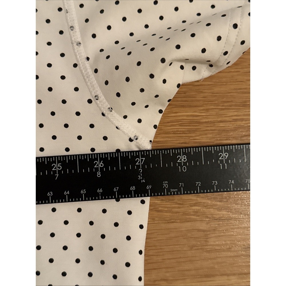 BYLT LUX Premium Basics Polo Shirt Men's 3XL White/Black Polka Dot Short Sleeve - Picture 3 of 8